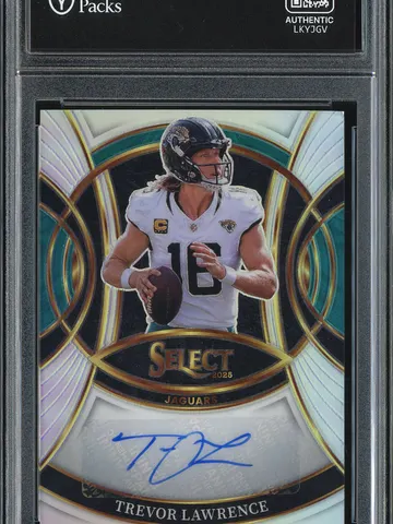 2025 Panini Select Signatures Trevor Lawrence #SP-TVL Prizm Autograph, ungraded