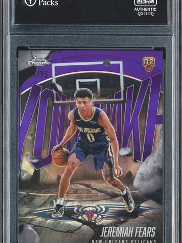 2025 Topps Chrome Youthquake Jeremiah Fears #YQ-7 Purple /75, ungraded