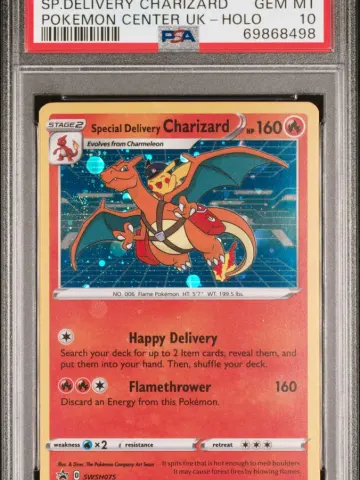 2022 #075 Special Delivery Charizard-Holo PSA 10 Swsh Black Star Promo, ungraded