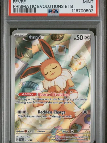 2025 #173 Eevee PSA 9 Svp EN-SV Black Star Promo, ungraded