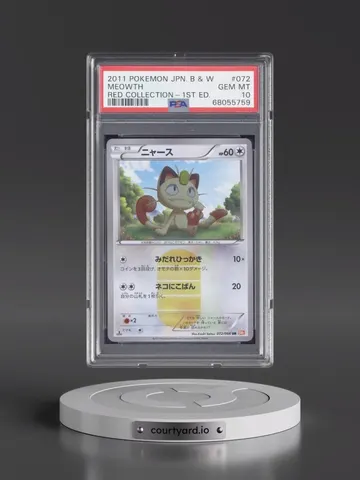 2011 Pokémon Black & White Red Collection Meowth, PSA 10 GEM MINT
