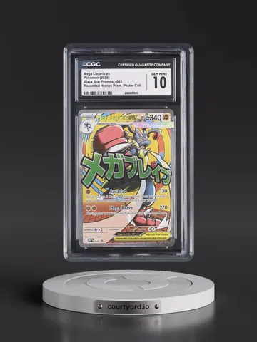 2025 Black Star Promos - Mega Evolution MEP EN Mega Lucario ex, CGC 10 GEM MINT