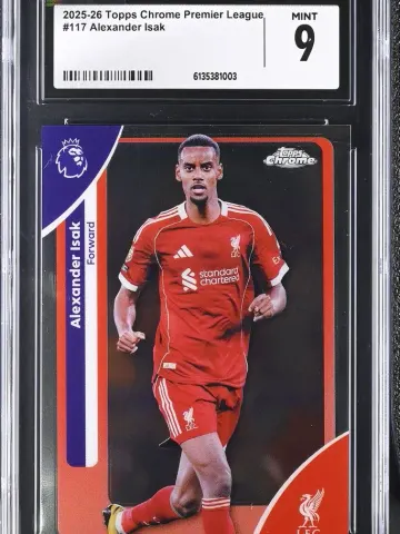 2025 #117 Alexander Isak CGC 9 Topps Chrome Premier League, CGC 9