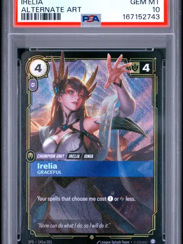 2026 #141a Irelia - Graceful PSA 10 Riftbound: League of Legends Sfd-Spiritforged, PSA 10