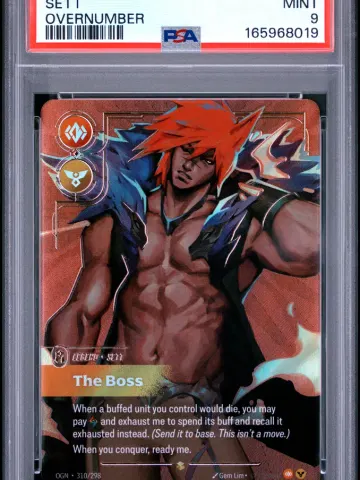2025 #310 Sett - the Boss PSA 9 Riftbound: League of Legends Ogn-Origins, PSA 9