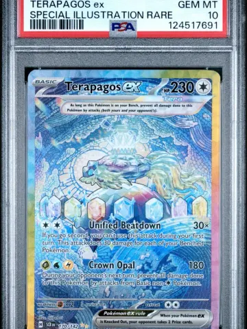 2024 #170 Terapagos EX PSA 10 Scr EN-Stellar Crown, PSA 10
