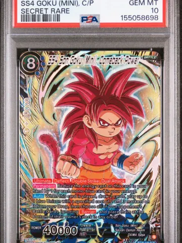 2025 #BT28-148 SS4 Son Goku (Mini), Comeback Power PSA 10 Dragon Ball Super Card Game Masters Series 28 Prismatic Clash, ungraded