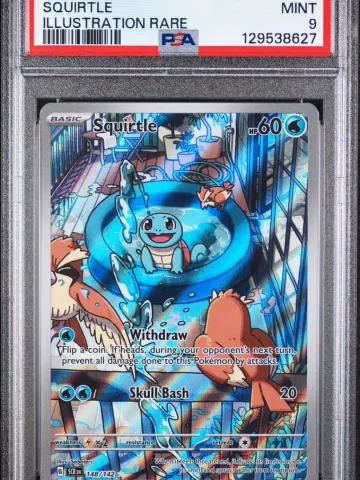 2024 #148 Squirtle PSA 9 Stellar Crown - SCR EN - English Pokemon, ungraded