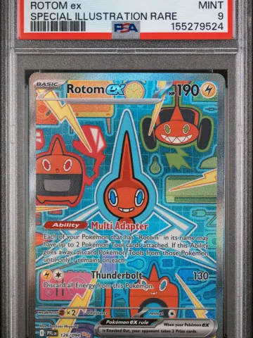 2025 Pokemon Pfl En-Phantasmal Flames Rotom Ex Special Illustration Rare #126 PSA 9, ungraded