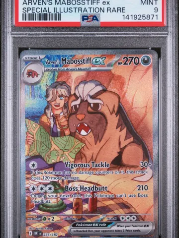 2025 Pokemon Dri En-Destined Rivals Arven's Mabosstiff Ex Special Illustration Rare #235 PSA 9, ungraded