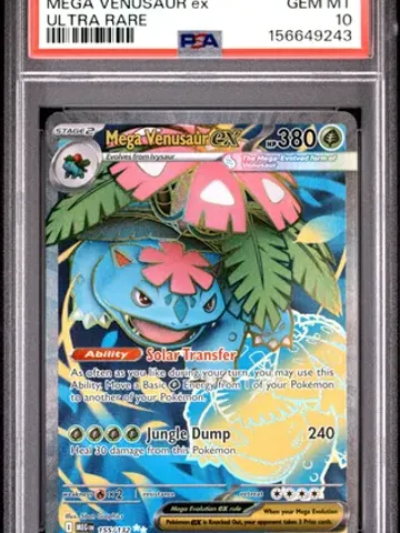 2025 Pokemon Meg En-Mega Evolution Mega Venusaur Ex Ultra Rare #155 PSA 10, ungraded
