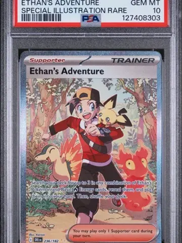 2025 Pokemon Dri En-Destined Rivals Ethan's Adventure Special Illustration Rare #236 PSA 10, ungraded