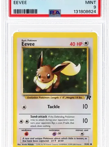 2000 Eevee #55 Pokemon Rocket [PSA MINT 9], ungraded