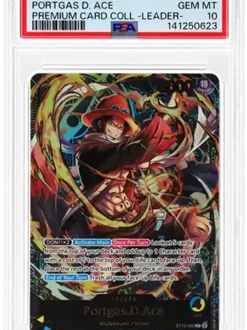 2024 Portgas D. Ace #002 One Piece Premium Card Collection -Leader Collection- [PSA GEM MT 10], ungraded