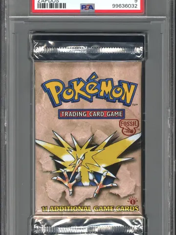 1999 POKEMON FOSSIL PACK 1ST EDITION - ZAPDOS (PSA MINT 9), PSA 9