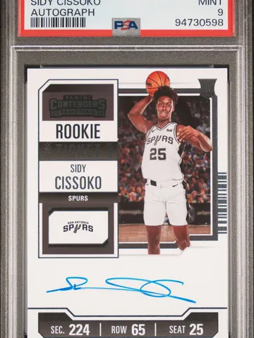 2023 PANINI CONTENDERS SIDY CISSOKO - AUTOGRAPH (PSA MINT 9), PSA 9