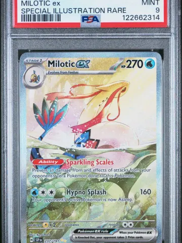 2024 #237 Milotic EX PSA 9 Ssp EN-Surging Sparks Pokemon, PSA 9