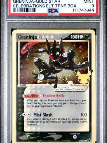 2021 #144 Greninja-Gold Star PSA 9 Swsh Black Star Promo Pokemon, PSA 9