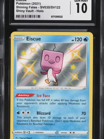 2021 Pokemon Sword & Shield Shining Fates Shiny Vault Holo Eiscue #SV035 CGC 10 GEM MINT, CGC 10