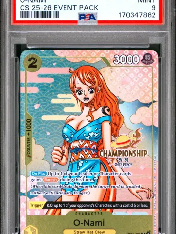 2025 #101 O-Nami PSA 9 One Piece Championship 2025-26 Event Pack, PSA 9