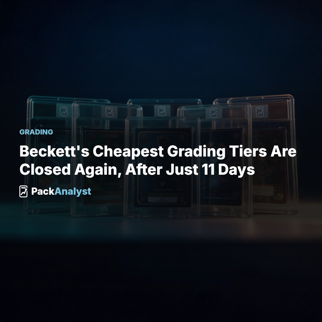 Beckett's Cheapest Grading Tiers Are Closed Again, After Just 11 Days